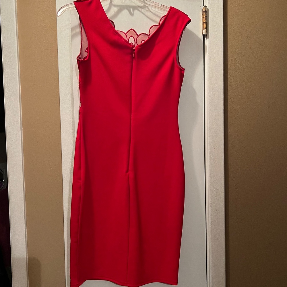 Size 6 Lipsy London Red Dress - Picture 3 of 9